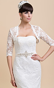 Personnalisé mariage manches demi dentelle / Parti Blousons / Wraps (plus de couleurs)