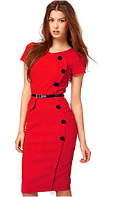 S & Z Bouton rouge robe de la femme