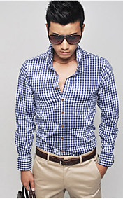 Mode plaids shirt hommes