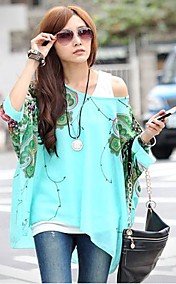 Women's Chiffon Casual Floral Print Loose Blouse