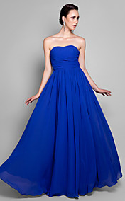 A-ligne sweetheart cheville longueur des robes en mousseline de soie de soirée