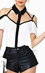 ourlet creux chemise épaule sur des asym des femmes