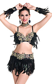 tenues performances belle de danse dentelle / plume de samba pour dames