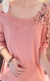 Sweet Spring Knit mou T-shirt en dentelle des femmes