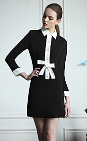 Élégant contraste simple des femmes de couleur Robe