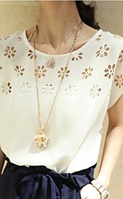 Fleurs en vrac des femmes T-shirt de mousseline de soie à manches chauve-souris