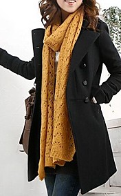 col montant trench à double boutonnage des femmes