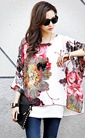 tour de cou fleur impression chemisier des femmes Zian& gilet