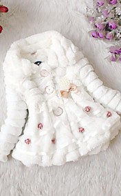 Enfants d'hiver Haut Grade Out porter de la fourrure épaisse Pull Manteau