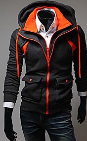 Men's Hoodie Long Sleeve False Hitting Scene Two Fleece Jacket