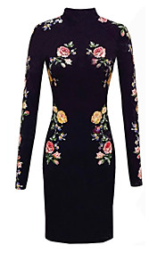 Monta Western Styles Fashion Printing Dress With High Collar