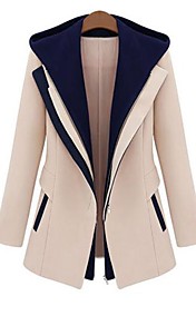 [XmasSale]Women's All-match Slim False Two Pieces Hooded Suit Outerwear
