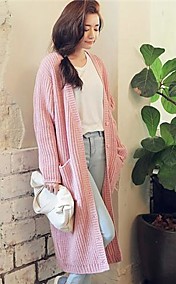 Women's Casual Cardigan Elegant Solid Long Sweater