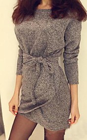 manches longues asym ourlet les Mini zhulanchao®women Robe avec ceinture