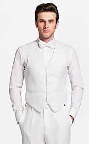 White Polester Tailorde Fit Vest