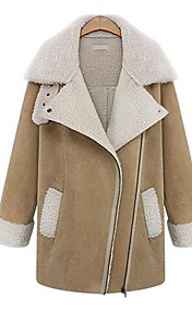 [XmasSale]grand revers des femmes agneaux couche moyenne de style de laine