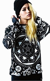 impression personnalisée de crâne de tendance sweat-shirt lâche de meroketty®women