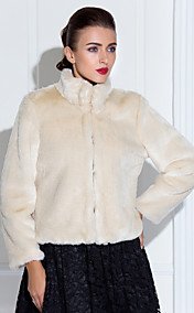 Épais à manches longues col de fourrure permanent Party / Blouson Faux (plus de couleurs)