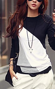 couleur de contraste t-shirt à manches longues des femmes iced®