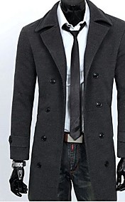 [XmasSale]Men's  Long in Korean Style  Slim Trench Coat