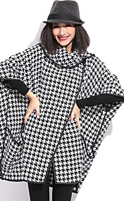 Les cape de pluviers de qlzw®women manteau à manches en laine