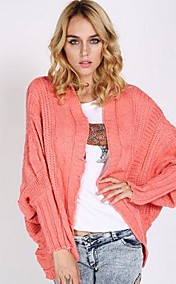 irrégulier occasionnel solide couleur manches chauve-souris en tricot cardigan des femmes (plus de couleurs)