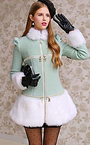 col rond moulante tweed manteau de dabuwawa femmes