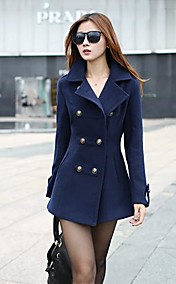 épaisse boucle mince long manteau des femmes (plus de couleurs)