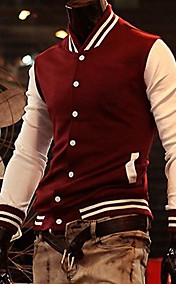 Men's Baseball Uniform Slim Designed Coat Jacket Outerwear