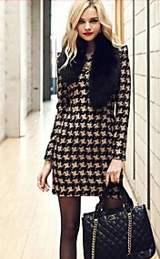 YGR® Women's Slim Plus Size Checks Mini Dress