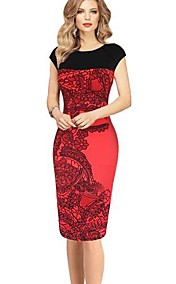 La robe chemise gaine célébrité de pin-up équipé de femmes