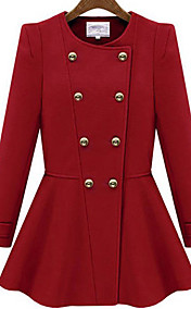 Women's Double-Breasted Tweed Overcoat