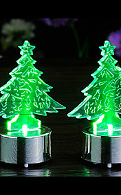 [XmasSale]Noël décorations de Noël lumières arbre de bougie, plastique