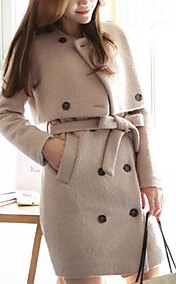  mode deux pièces manteau longue laine manteau de Jansa femmes