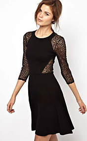 européen autour du cou des femmes niyanuoshi épissage une robe de ligne