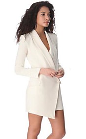 manteau revers blazer irrégulière des femmes (plus de robe)