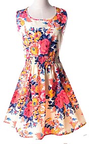 Women's Newest Summer Cool Fresh Printing Chiffon Dress