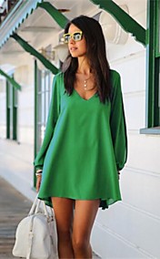 Women's Fashion Solid Color Dress