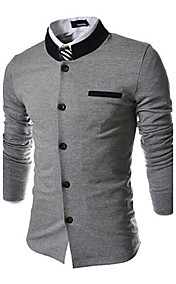 Men's Color Matching Collar Slim Small Suit