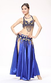 Belly Dance Stage Performance Beads Classic Outfits-Set of 3 Including Top, Belt and Skirt (More Colors)