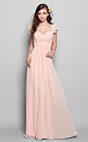 Bridesmaid Dress Floor-length Chiffon Sheath/Column Sweetheart Dress