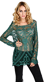 Women's Embroidery Floral Lace Crochet Tee T-Shirt