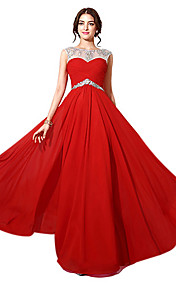 Robe - Longueur ras du sol A-line - Col bateau