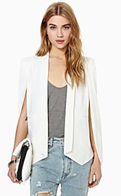 casual moyenne ½ manchon de longueur veste régulière des femmes (polyester)