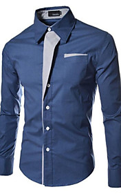 Men's Long Sleeve Shirt , Others Casual Pure