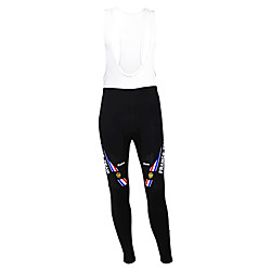 Malciklo Homme Cuissard Long Avec Bretelles Velo Cyclisme Hiver Toison Polyester France Champion Drapeau National Vélo Collants Chaud Doublure Polaire Respirable Des sports France VTT Vélo tout