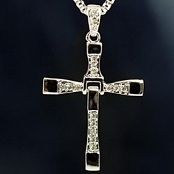 Collier Pendentif Homme Argent Croix dames Bijoux Movie Christ Argent Colliers Tendance Bijoux 1pc pour Regalos de Navidad Quotidien Décontracté