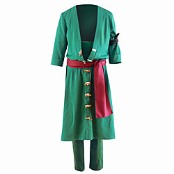 Inspiré par One Piece Roronoa Zoro Manga Costumes de Cosplay Japonais Costumes Cosplay Couleur Pleine Manteau Pantalon Pour Homme