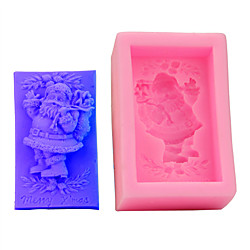 1 Stück 3d Kuchenform Rechteck Santa Silikonform Lightinthebox