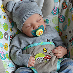 20 Zoll Lebensechte Puppe Baby Kleinkind Spielzeug Wiedergeborene Babypuppe Levi Neugeborenes lebensecht Handgefertigt Simulation Floppy Head Stoff Silikon Vinyl mit Kleidung und Accessoires für Lightinthebox